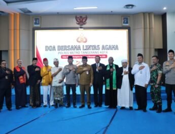 Doa Lintas Agama Warnai Hari Bhayangkara ke-80, Polres Metro Tangerang Kota Perkuat Sinergi dan Toleransi